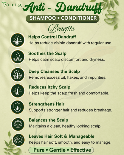 Anti-Dandruff Shampoo + Conditioner - Vedura