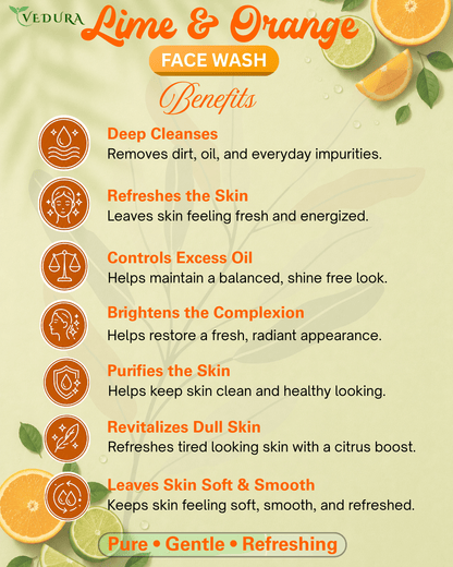 Lime & Orange Face Wash - Vedura