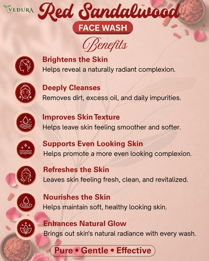 Red Sandalwood Face Wash - Vedura