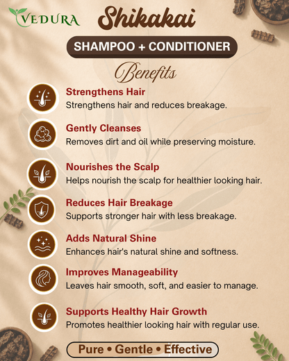 Shikakai Shampoo + Conditioner - Vedura